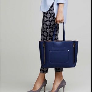 Ann Taylor Black and White Cropped Pants